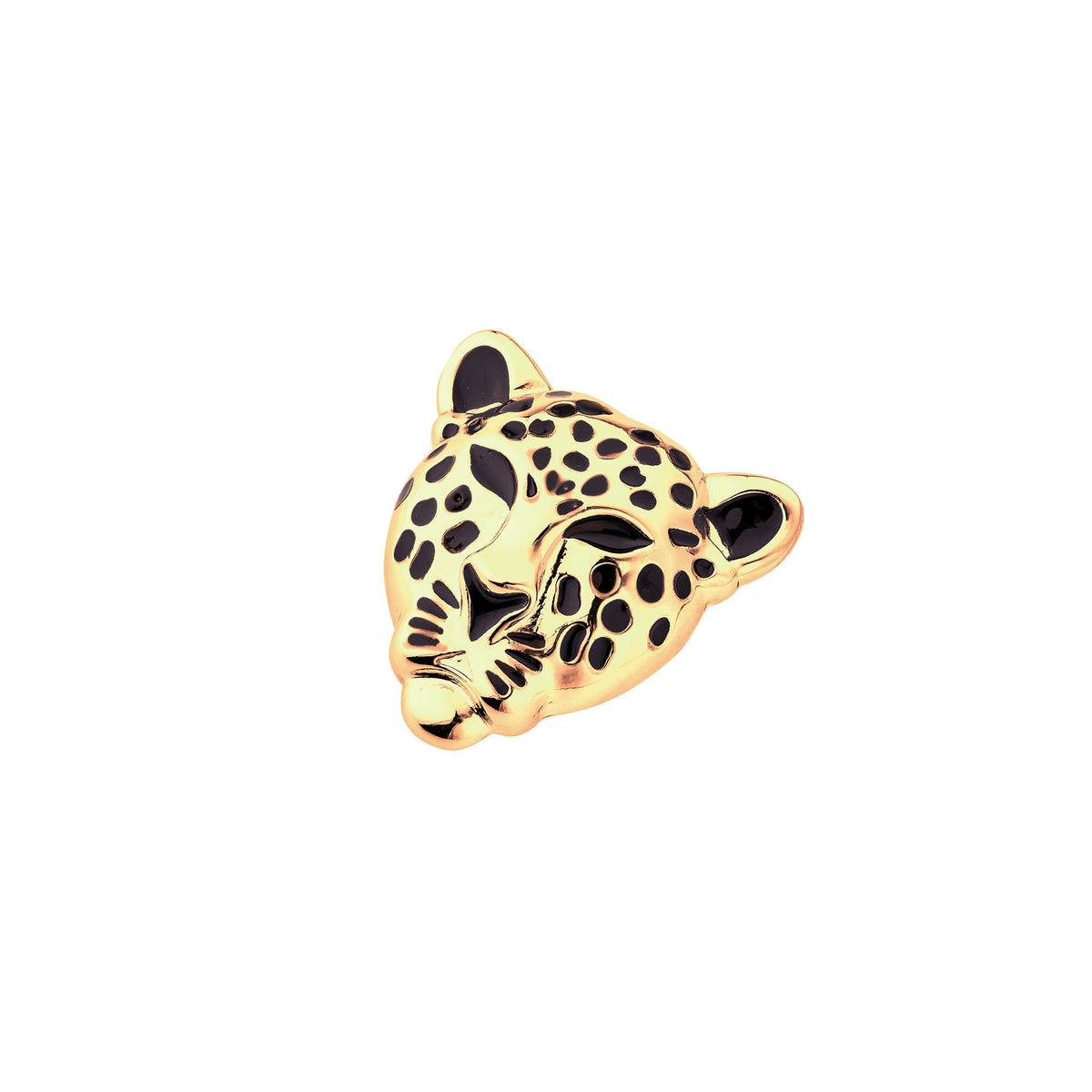 Leopard mit schwarzer Emaille