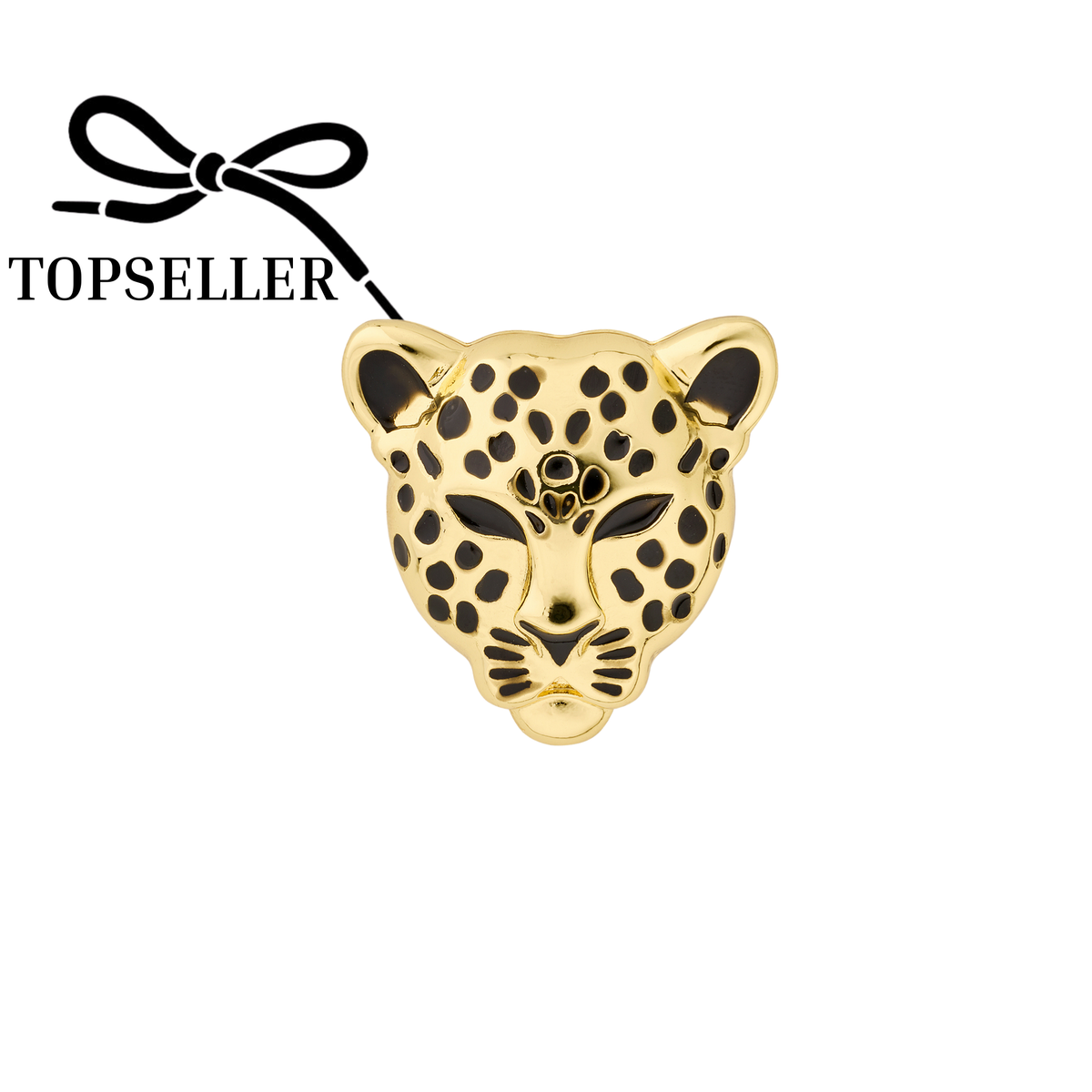 Leopard with black enamel