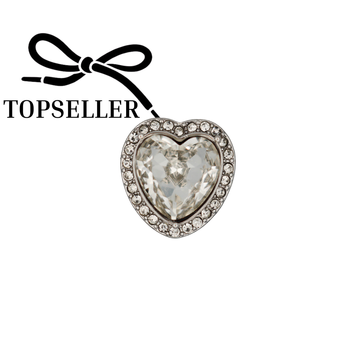 Mini heart with white glass