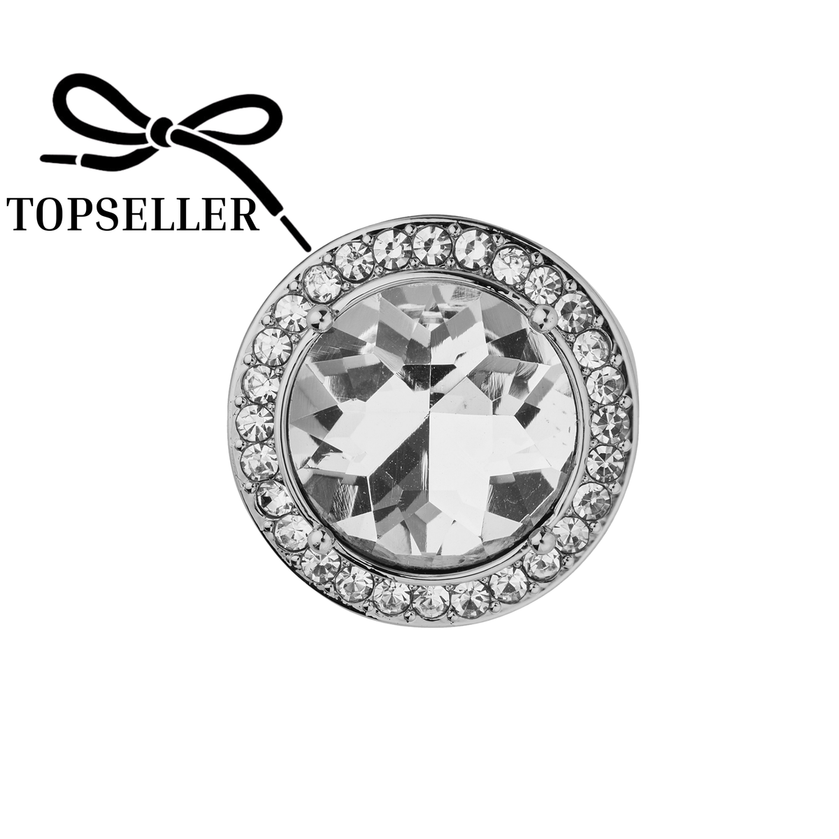 Pietra di vetro bianco con cristalli bianchi